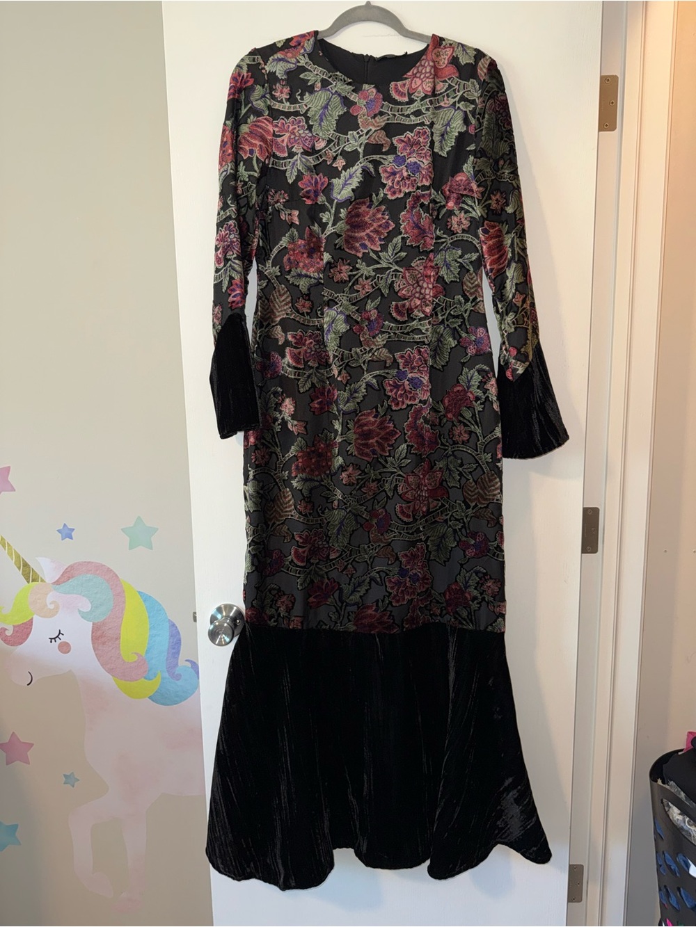 Verona Floral Velvet Maxi Dress